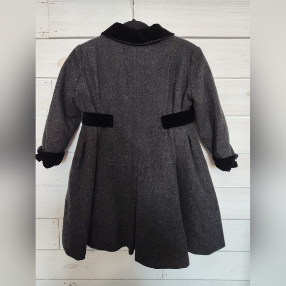 Rothschild Black Wool Girls Coat Size 5 - Picture 4 of 8
